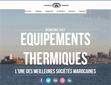 Tablet Screenshot of equipements-thermiques.com